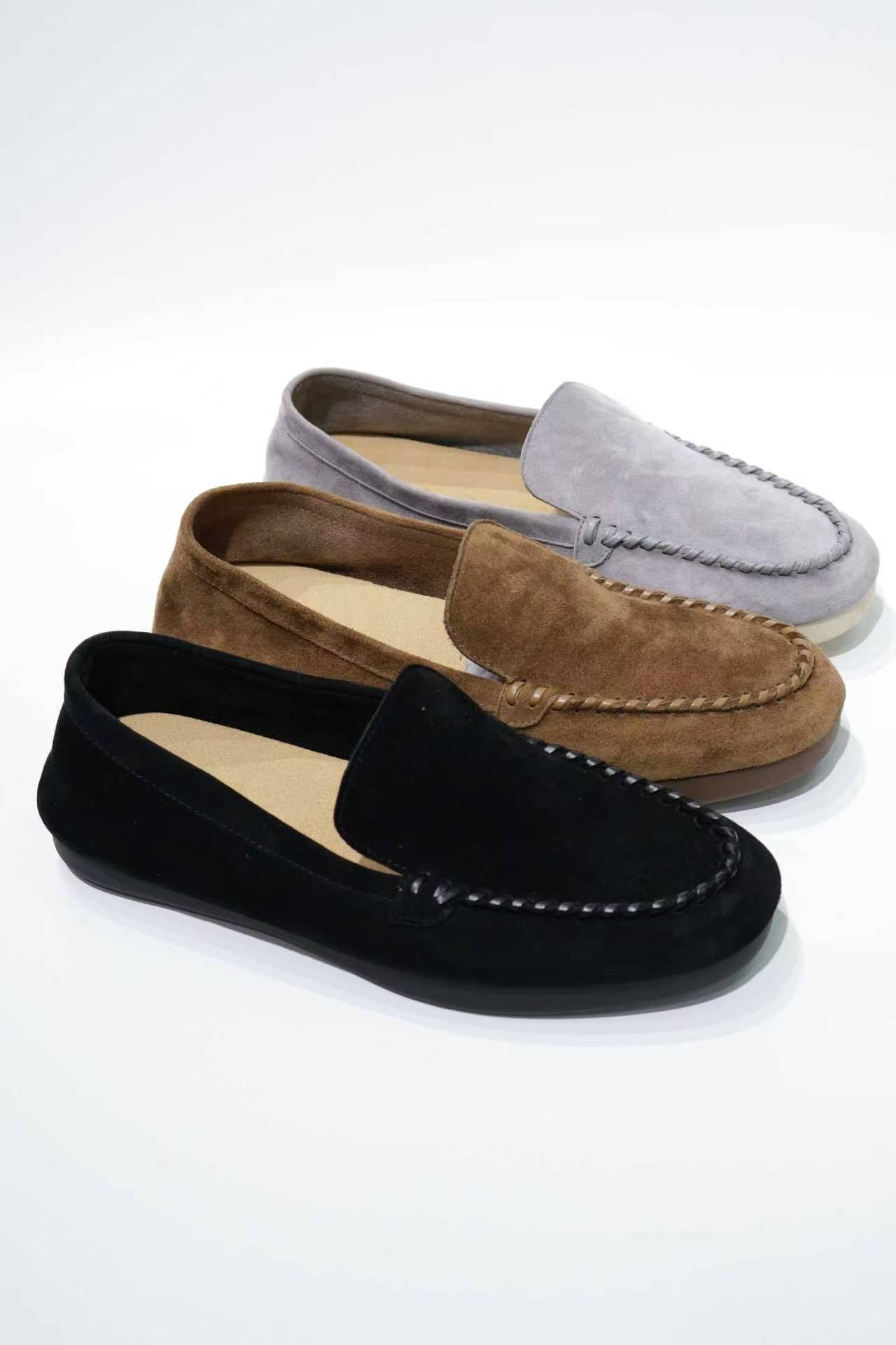 Premium Glue-Free Leather Loafers - Ultra-Soft & Professional Comfort for Commuting