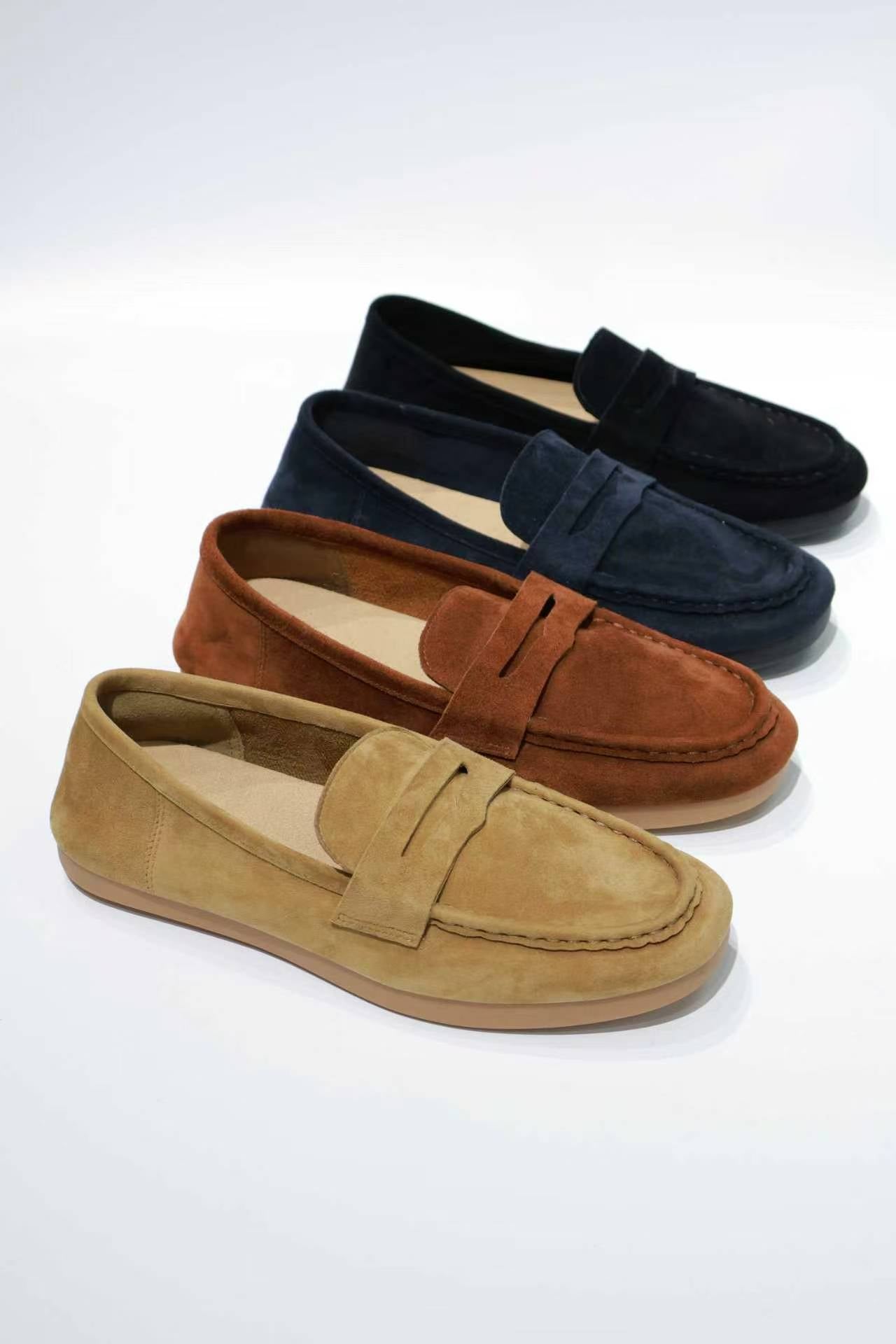 Premium Glue-Free Leather Loafers - Ultra-Soft & Professional Comfort for Commuting