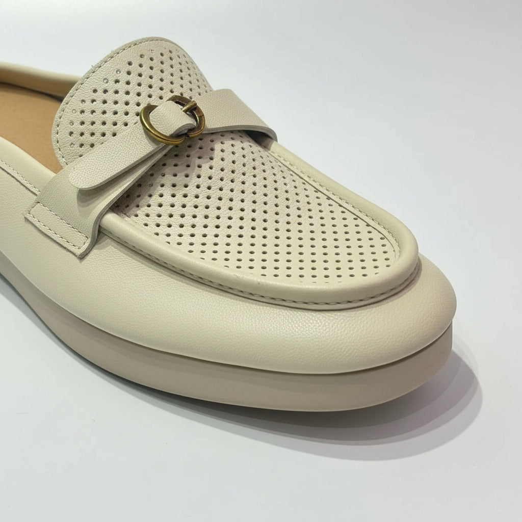Women Leather Loafers | Glue-Free Construction | OEM Factory Supply